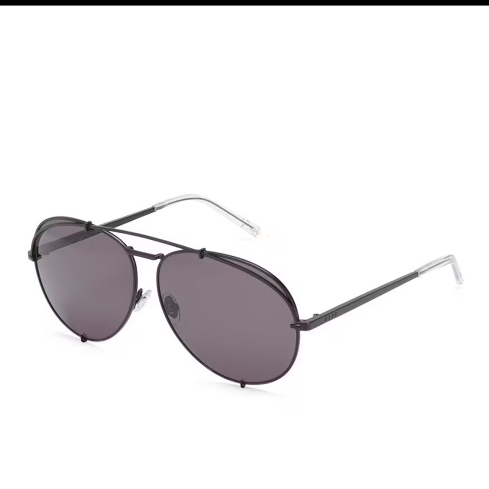DIFF Koko Matte Black Avaitor Sunglasses